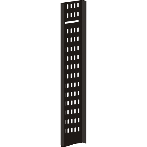 Vertical cable tray for floor cabinets